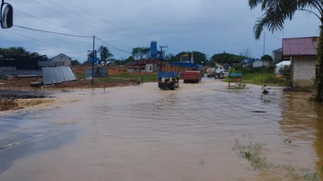 
 Lokasi Sekitar IKN Tergenang Banjir. (Ist)